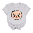 Small (UNISEX) Sad Face: Solid Athletic Grey Trendy Cute Character Monster Group Costume Tee – Funny Teacher Shirt, Spooky School Event Outfit, Fall Top