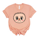 Small (UNISEX) Sad Face: Sunset Trendy Cute Character Monster Group Costume Tee – Funny Teacher Shirt, Spooky School Event Outfit, Fall Top