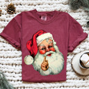Small (UNISEX) Santa: Chili Vintage Christmas T-Shirts – Retro Holiday Tees with Santa, Snowman, Reindeer, and Festive Nostalgia