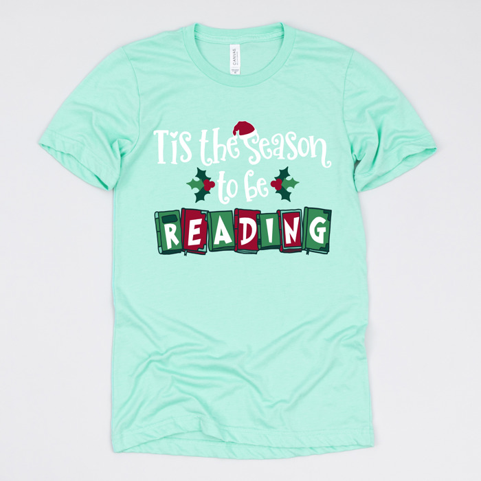 Cozy Christmas Reading T-Shirts - Festive Holiday Book Lover Tees for Teachers, Librarians, Bookworms, and Cozy Gift Ideas