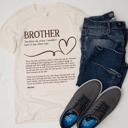 Medium (Brother) Vintage White Personalized Letter Tees for Dad, Grandpa, Uncle, or Brother – Sentimental Gift for Father Figures