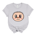 Small (UNISEX) Smile Face: Solid Athletic Grey Trendy Cute Character Monster Group Costume Tee – Funny Teacher Shirt, Spooky School Event Outfit, Fall Top