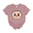Small (UNISEX) Smile Face: Mauve Trendy Cute Character Monster Group Costume Tee – Funny Teacher Shirt, Spooky School Event Outfit, Fall Top
