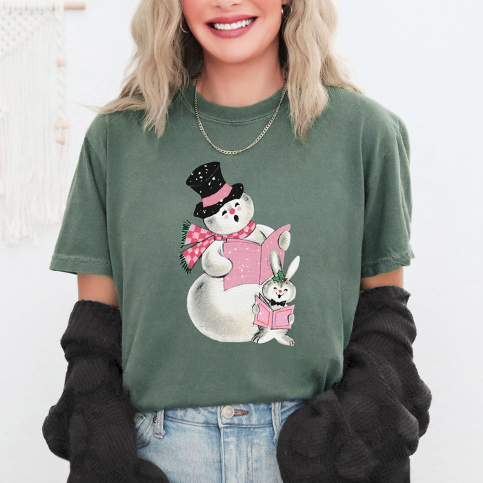 Vintage Minty Christmas Holiday Tees – Santa, Reindeer, Snowman, Noël, and Poinsettia for Classic Holiday Cheer, Cozy Winter Style, and Holiday Gift Ideas