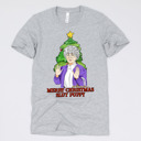 Small (UNISEX) Sophia-Merry Christmas: Athletic Grey Golden Girls Christmas Tees - Funny Retro Holiday Tops for Christmas Parties, Coworker Gifts, Secret Santa, Classic TV Fans, and Hilarious Gift Ideas