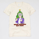 Small (UNISEX) Sophia-Merry Christmas: Natural Golden Girls Christmas Tees - Funny Retro Holiday Tops for Christmas Parties, Coworker Gifts, Secret Santa, Classic TV Fans, and Hilarious Gift Ideas