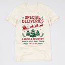 Small (UNISEX) Special Deliveries: Natural Christmas Nurse T-Shirts – Cute Holiday Gift Tees for Nurses, Labor and Delivery, CNAs, and Healthcare