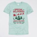 Small (UNISEX) Special Deliveries: Dusty Blue Christmas Nurse T-Shirts – Cute Holiday Gift Tees for Nurses, Labor and Delivery, CNAs, and Healthcare