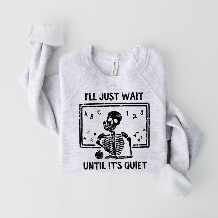 Funny Halloween Teacher Sweater – Spooky Skeleton and Ghost Design, Teacher Costume Top for Classroom, Pumpkin Patch, and Fall Parties