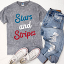  Mineral Wash Patriotic Tees – USA Flag Heart & Stars and Stripes 4th of July Shirts