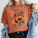 Small (UNISEX) Sunflower Bouquet: Yam Cozy Thanksgiving Holiday Tees – Pumpkins, Turkeys, and Thankful Vibes, Family Gatherings, Holiday Comfort, Trendy Friendsgiving