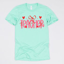 Small (UNISEX) Teacher: Heather Mint Valentine’s Day Teacher Graphic Tees – Cute Classroom Tshirts, Teacher Team Shirts, Hearts and Love Designs, School Valentine Celebration