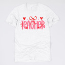 Small (UNISEX) Teacher: Ash Valentine’s Day Teacher Graphic Tees – Cute Classroom Tshirts, Teacher Team Shirts, Hearts and Love Designs, School Valentine Celebration