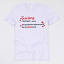Small (UNISEX) Teaching Definition: Lavender Dust Valentine’s Day Teacher Graphic Tees – Cute Classroom Tshirts, Teacher Team Shirts, Hearts and Love Designs, School Valentine Celebration