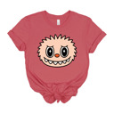 Small (UNISEX) Toothy Smile Face: Vintage Red Trendy Cute Character Monster Group Costume Tee – Funny Teacher Shirt, Spooky School Event Outfit, Fall Top