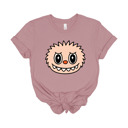 Small (UNISEX) Toothy Smile Face: Mauve Trendy Cute Character Monster Group Costume Tee – Funny Teacher Shirt, Spooky School Event Outfit, Fall Top
