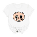 Small (UNISEX) Toothy Smile Face: Vintage White Trendy Cute Character Monster Group Costume Tee – Funny Teacher Shirt, Spooky School Event Outfit, Fall Top