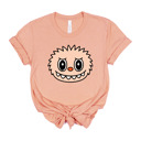 Small (UNISEX) Toothy Smile Face: Sunset Trendy Cute Character Monster Group Costume Tee – Funny Teacher Shirt, Spooky School Event Outfit, Fall Top