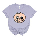 Small (UNISEX) Toothy Smile Face: Lavender Blue Trendy Cute Character Monster Group Costume Tee – Funny Teacher Shirt, Spooky School Event Outfit, Fall Top