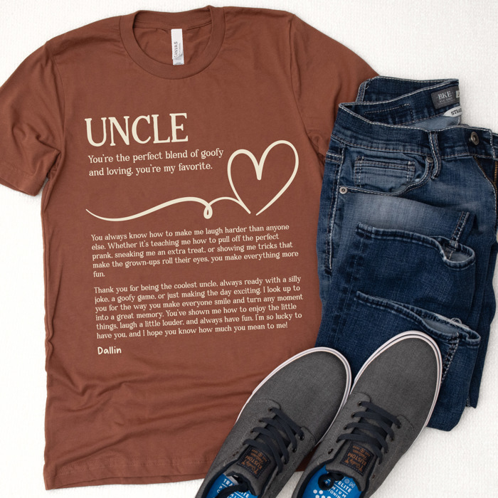 Personalized Letter Tees for Dad, Grandpa, Uncle, or Brother – Sentimental Gift for Father Figures