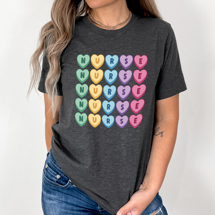 Nurse Valentine’s Day Graphic Tees – Cute Group Nurse Tshirts, Medical Staff Shirts, Sweetheart Hospital Unit Tees, Labor and Delivery Valentines
