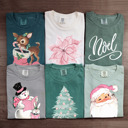  Vintage Minty Christmas Holiday Tees – Santa, Reindeer, Snowman, Noël, and Poinsettia for Classic Holiday Cheer, Cozy Winter Style, and Holiday Gift Ideas