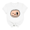 Small (UNISEX) Wink Face: Vintage White Trendy Cute Character Monster Group Costume Tee – Funny Teacher Shirt, Spooky School Event Outfit, Fall Top