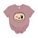 Small (UNISEX) Wink Face: Mauve Trendy Cute Character Monster Group Costume Tee – Funny Teacher Shirt, Spooky School Event Outfit, Fall Top