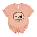 Small (UNISEX) Wink Face: Sunset Trendy Cute Character Monster Group Costume Tee – Funny Teacher Shirt, Spooky School Event Outfit, Fall Top