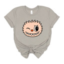 Small (UNISEX) Wink Face: Heather Stone Trendy Cute Character Monster Group Costume Tee – Funny Teacher Shirt, Spooky School Event Outfit, Fall Top