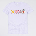 Small (UNISEX) XOXO: Lavender Dust Valentine’s Day Teacher Graphic Tees – Cute Classroom Tshirts, Teacher Team Shirts, Hearts and Love Designs, School Valentine Celebration