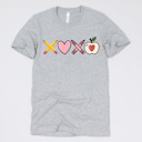 Small (UNISEX) XOXO: Athletic Grey Valentine’s Day Teacher Graphic Tees – Cute Classroom Tshirts, Teacher Team Shirts, Hearts and Love Designs, School Valentine Celebration