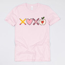 Small (UNISEX) XOXO: Soft Pink Valentine’s Day Teacher Graphic Tees – Cute Classroom Tshirts, Teacher Team Shirts, Hearts and Love Designs, School Valentine Celebration