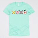 Small (UNISEX) XOXO: Heather Mint Valentine’s Day Teacher Graphic Tees – Cute Classroom Tshirts, Teacher Team Shirts, Hearts and Love Designs, School Valentine Celebration