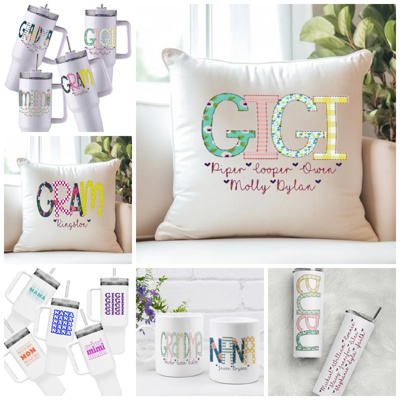 Mom/Grandma/Family Name Gifts