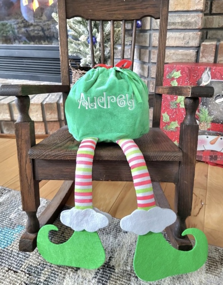 Elf Feet Personalized Gift Bag