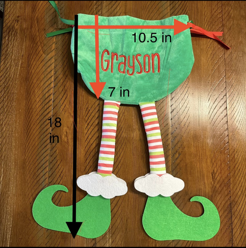 Elf Feet Personalized Gift Bag