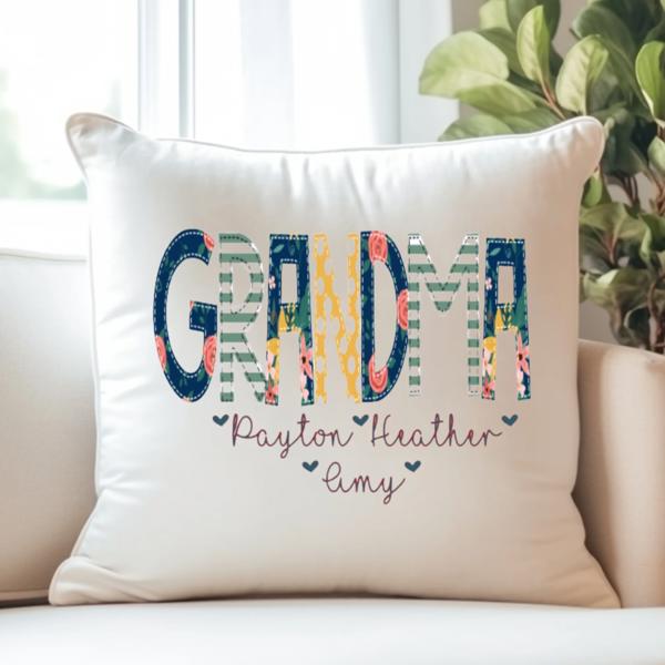 Matriarch Mom Grandma Family Names Pillow Cover