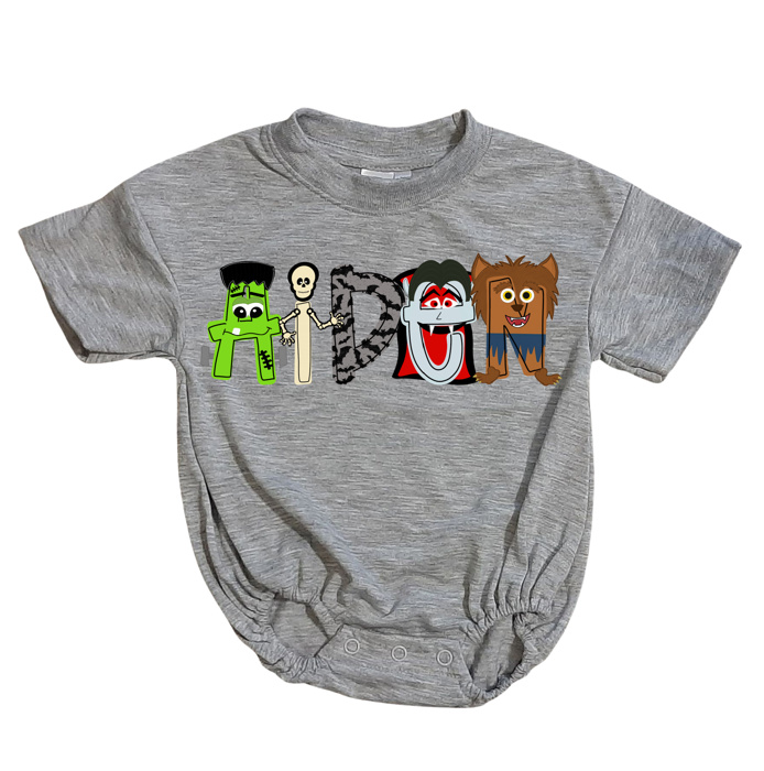 Halloween Monster Mash Name Bubble | 11 Alphas 