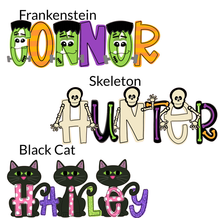 Halloween Monster Mash Name Bubble | 11 Alphas 