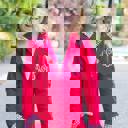 Gingham Trimmed Ruffle Jacket Monogramed | 8 Colors