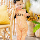 Gingham Ruffled Longall Personalized | 8 Colors