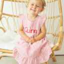  Seersucker Dress | Monogrammed |10 Colors | Sizes 12M-10Y