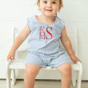  Seersucker JonJon | Monogrammed | 8 Colors | Sizes 3M-3T