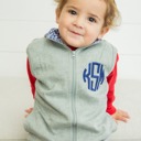  Gingham Trimmed Vest Monogrammed | 8 Colors