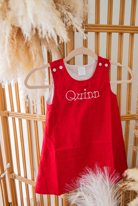 Corduroy Jumper Monogramed | 4 Colors