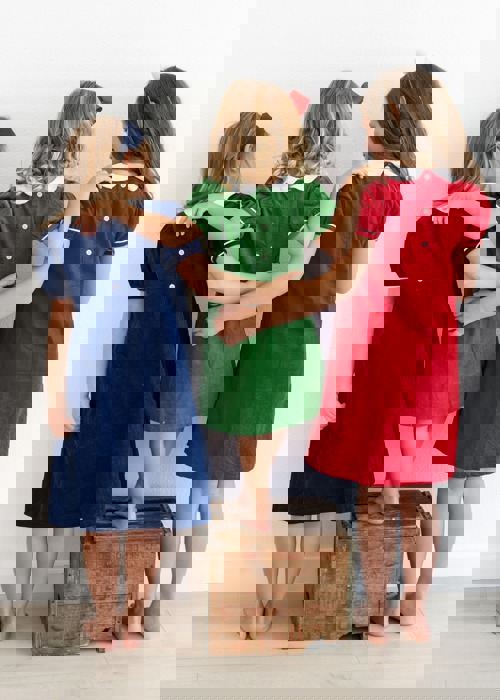 Girls Holiday Corduroy Dress Personalized Monogram | 3 Colors