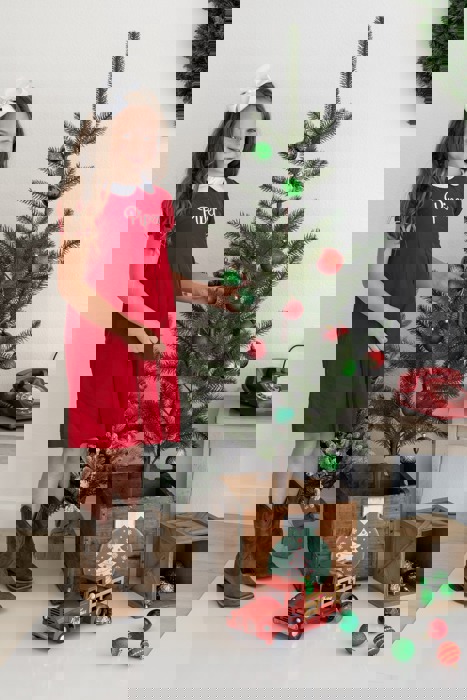 Girls Holiday Corduroy Dress Personalized Monogram | 3 Colors