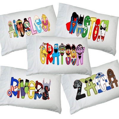 Personalized Vacation Character Pillowcase | 27 Characters