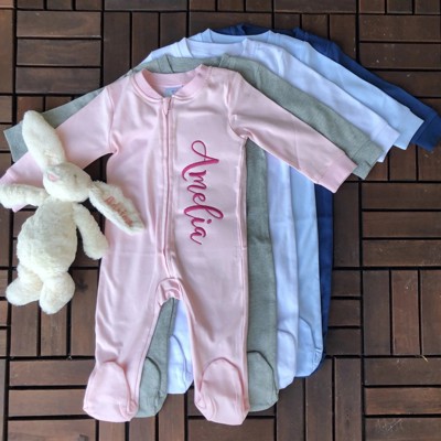 Embroidered Footies Personalized | 6 Colors